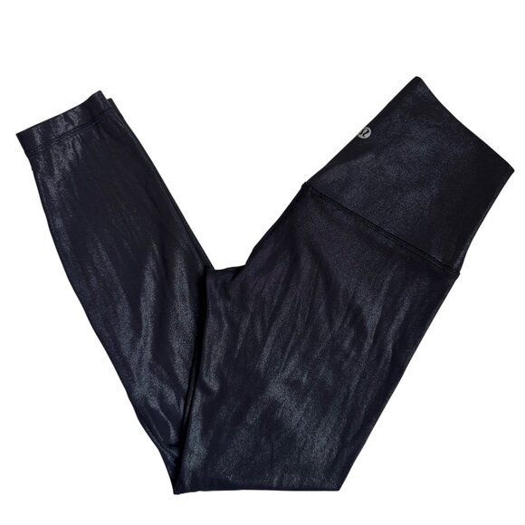 Lululemon Align High-Rise Pant 25" *Shine Radiate Foil Print Black - Size 4 - Picture 1 of 15